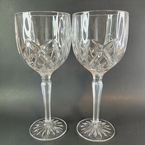Waterford Marquis BROOKSIDE 8 5/8" Set of 2 GOBLETS Wine Water Glasses
